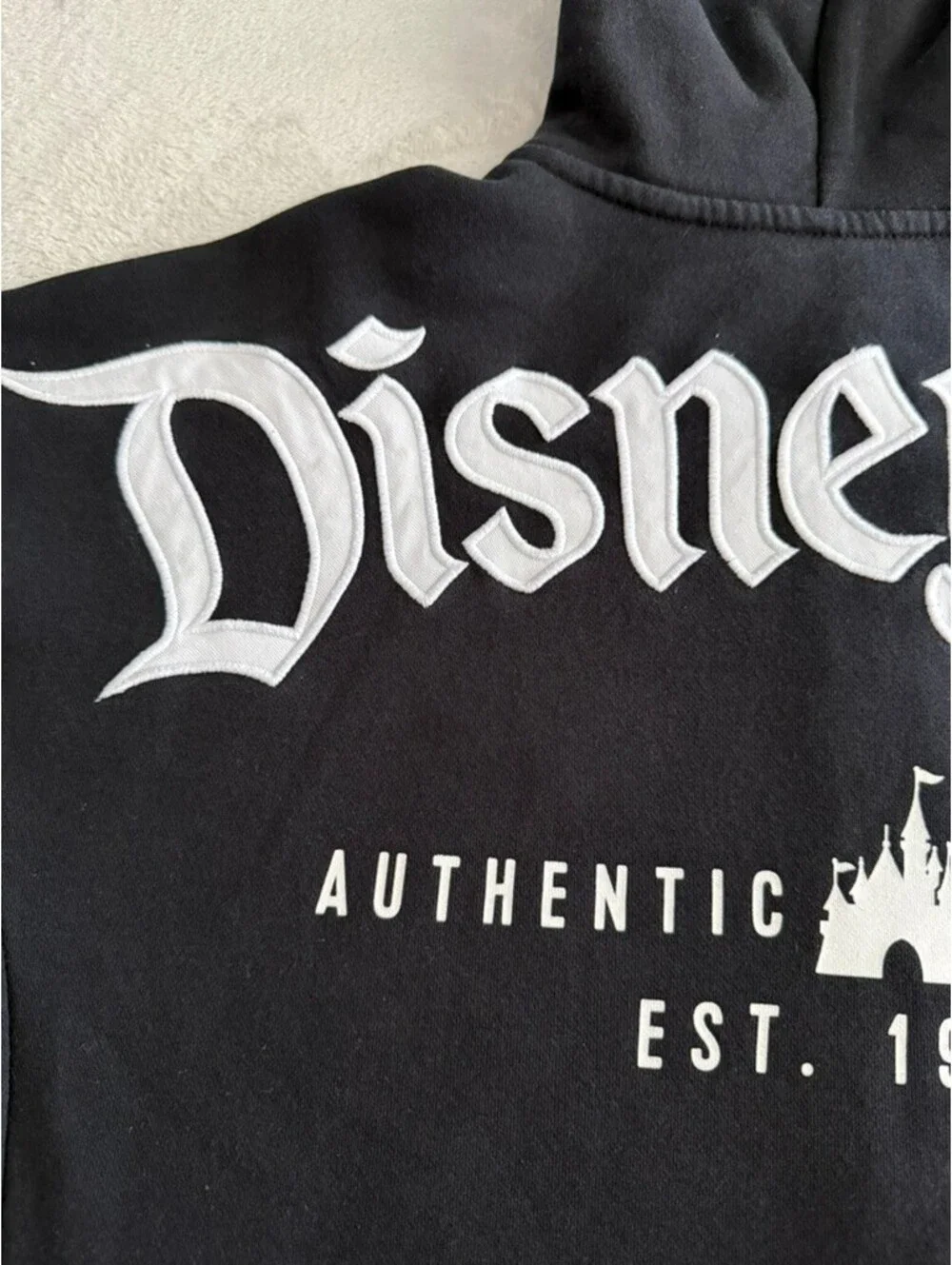 Disneyland Disney Parks Zip Up Hoodie Unisex Size Medium Black White